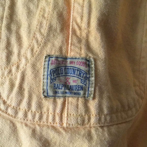 Ralph Lauren Country Cropped Yellow Denim Jacket Size Small - Picture 4 of 5